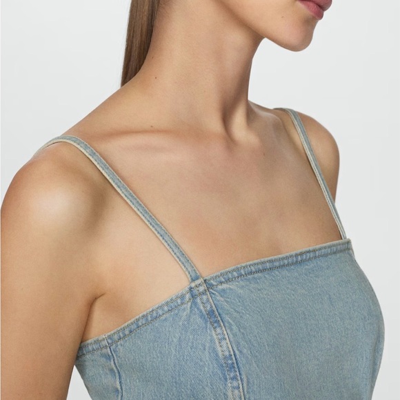 Mango Blue Denim Midi Dress - Picture 5 of 11